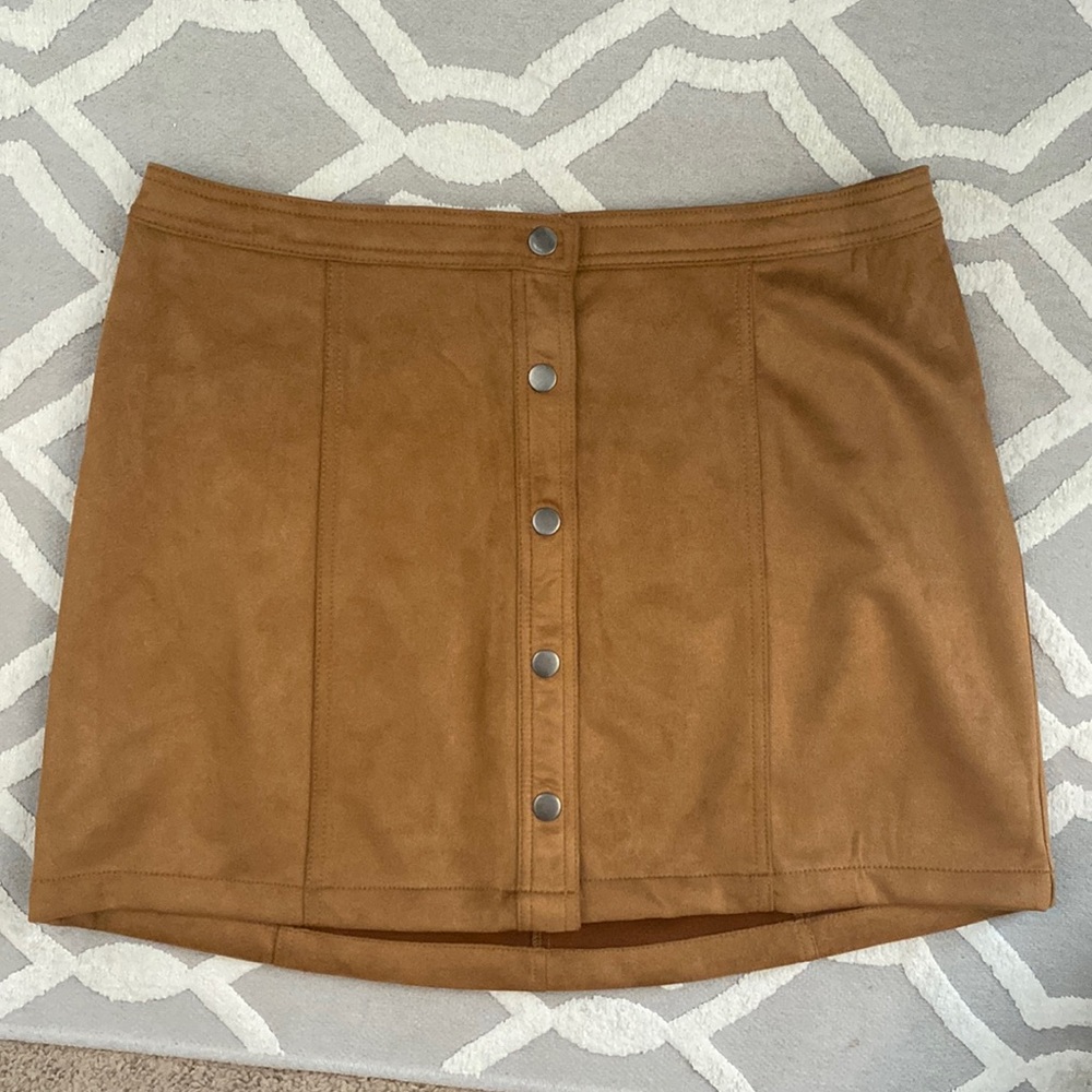 Faux Suede Skirt